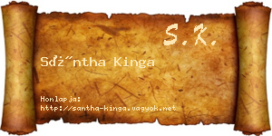 Sántha Kinga névjegykártya